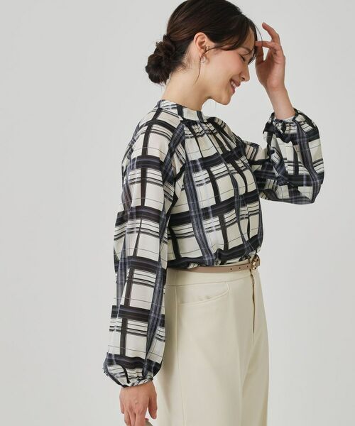 COUP DE CHANCE / クードシャンス シャツ・ブラウス | 【手洗い可／日本製】チェック柄ブラウス | 詳細1
