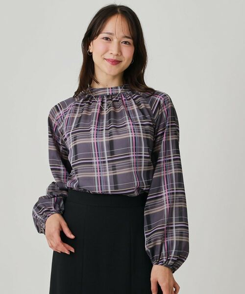 COUP DE CHANCE / クードシャンス シャツ・ブラウス | 【手洗い可／日本製】チェック柄ブラウス | 詳細5