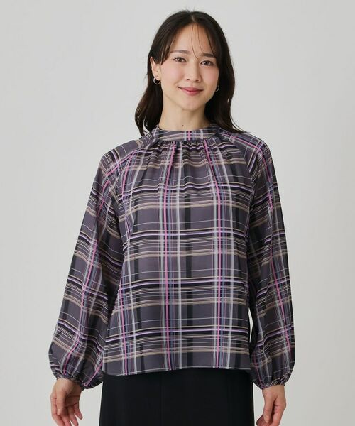 COUP DE CHANCE / クードシャンス シャツ・ブラウス | 【手洗い可／日本製】チェック柄ブラウス | 詳細9