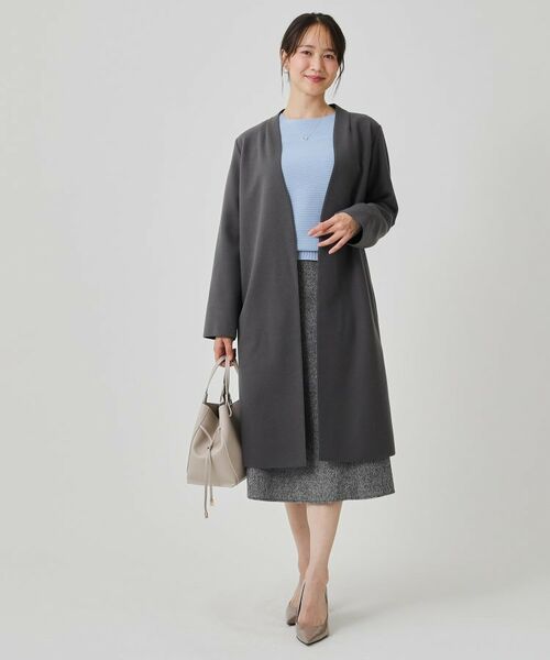 COUP DE CHANCE / クードシャンス その他アウター | 【日本製/ジャージ素材/裏地無し/軽い着心地】Iラインシルエットのコーディガン | 詳細10