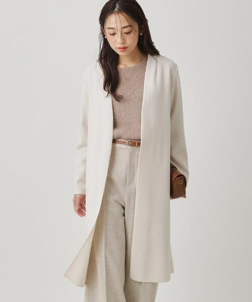 COUP DE CHANCE / クードシャンス その他アウター | 【日本製/ジャージ素材/裏地無し/軽い着心地】Iラインシルエットのコーディガン | 詳細2