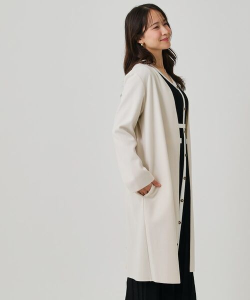 COUP DE CHANCE / クードシャンス その他アウター | 【日本製/ジャージ素材/裏地無し/軽い着心地】Iラインシルエットのコーディガン | 詳細4