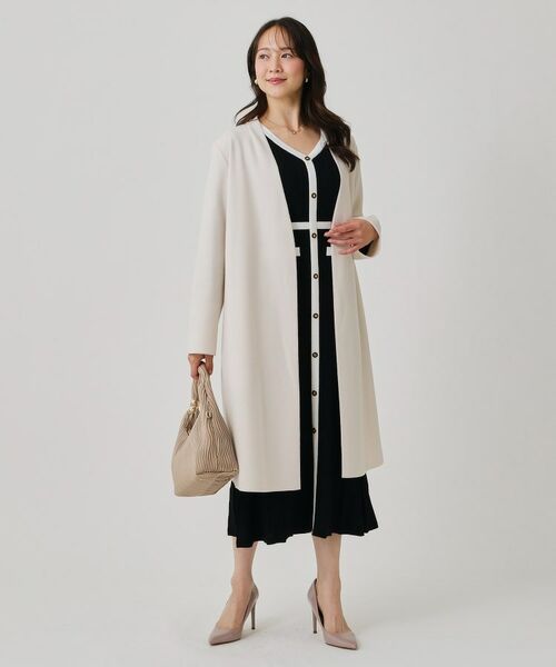 COUP DE CHANCE / クードシャンス その他アウター | 【日本製/ジャージ素材/裏地無し/軽い着心地】Iラインシルエットのコーディガン | 詳細5