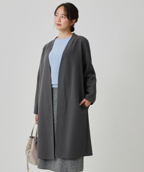 COUP DE CHANCE / クードシャンス その他アウター | 【日本製/ジャージ素材/裏地無し/軽い着心地】Iラインシルエットのコーディガン | 詳細8