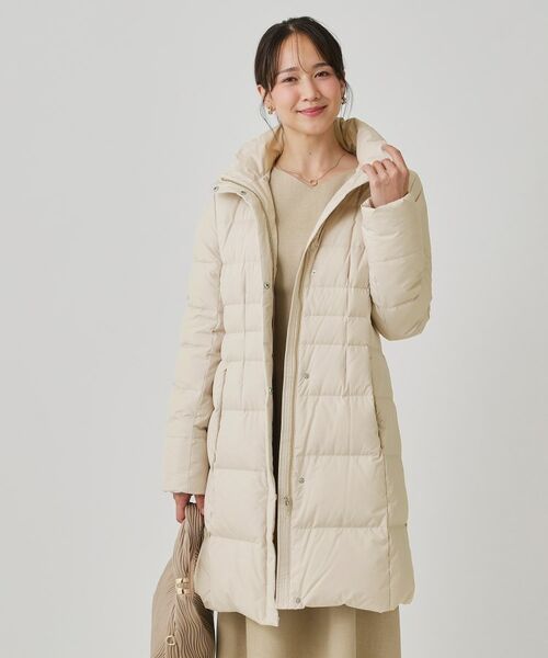 COUP DE CHANCE/クードシャンス 【フランス産ホワイトダックダウン／FP800保温性◎／抗菌防臭／手洗い可】ロングダウンコート グレージュ(050) 38(M)