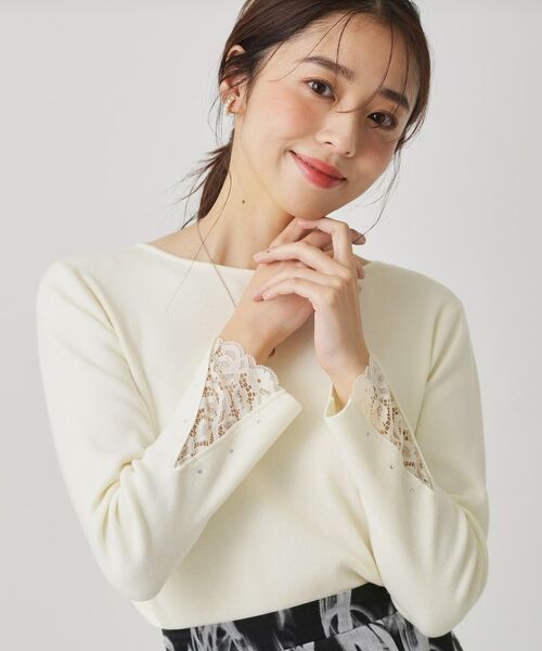 COUP DE CHANCE / クードシャンス ニット・セーター | 【手洗い可／袖口レース】ハイゲージのコンパクトニット | 詳細1