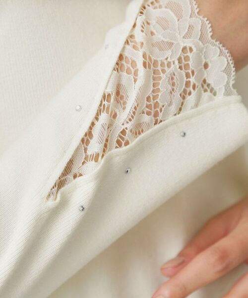 COUP DE CHANCE / クードシャンス ニット・セーター | 【手洗い可／袖口レース】ハイゲージのコンパクトニット | 詳細4