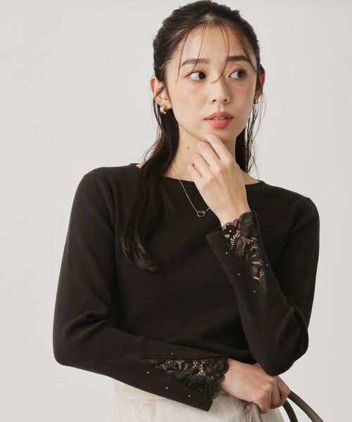 COUP DE CHANCE / クードシャンス ニット・セーター | 【手洗い可／袖口レース】ハイゲージのコンパクトニット | 詳細9