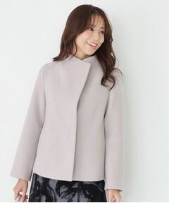 COUP DE CHANCE / クードシャンス その他アウター | 【日本製】スタンドカラーのショート丈コート