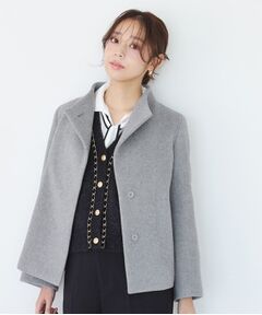 COUP DE CHANCE / クードシャンス その他アウター | 【日本製】スタンドカラーのショート丈コート