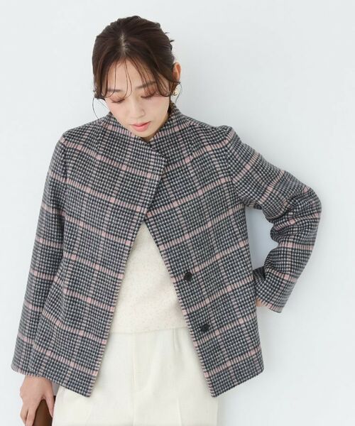 COUP DE CHANCE / クードシャンス その他アウター | 【日本製】スタンドカラーのショート丈コート | 詳細13