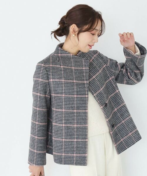 COUP DE CHANCE / クードシャンス その他アウター | 【日本製】スタンドカラーのショート丈コート | 詳細14