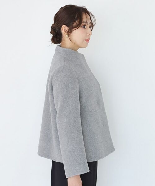 COUP DE CHANCE / クードシャンス その他アウター | 【日本製】スタンドカラーのショート丈コート | 詳細24