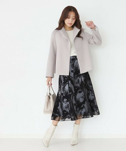 COUP DE CHANCE / クードシャンス その他アウター | 【日本製】スタンドカラーのショート丈コート | 詳細3