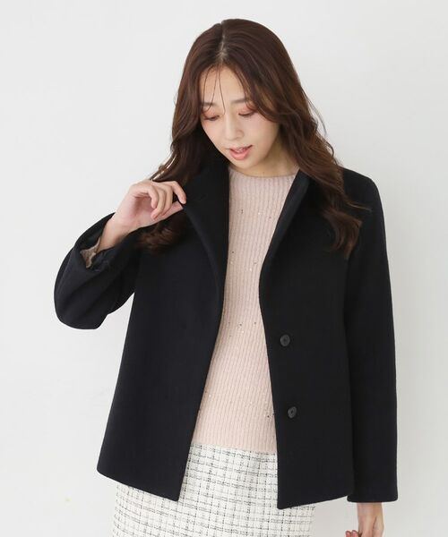 COUP DE CHANCE / クードシャンス その他アウター | 【日本製】スタンドカラーのショート丈コート | 詳細5