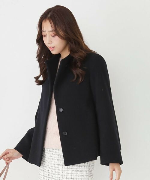 COUP DE CHANCE / クードシャンス その他アウター | 【日本製】スタンドカラーのショート丈コート | 詳細6