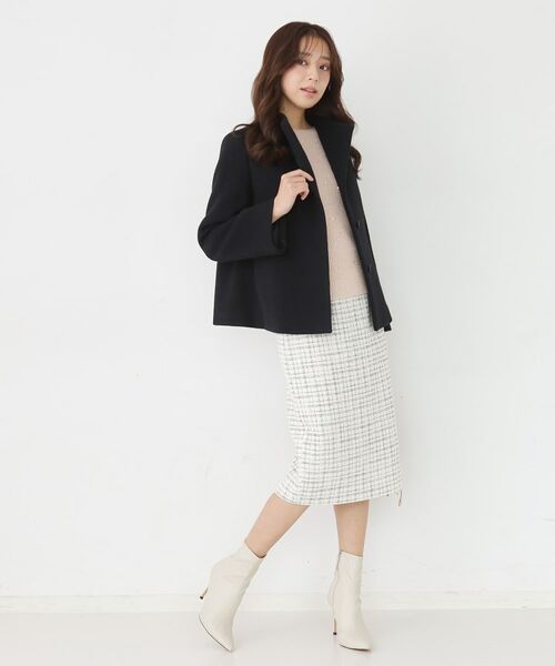 COUP DE CHANCE / クードシャンス その他アウター | 【日本製】スタンドカラーのショート丈コート | 詳細7