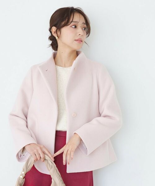 COUP DE CHANCE / クードシャンス その他アウター | 【日本製】スタンドカラーのショート丈コート | 詳細9