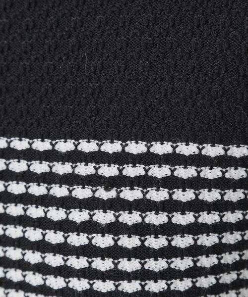 COUP DE CHANCE / クードシャンス ミニ丈・ひざ丈ワンピース | 【手洗い可】配色デザインニットワンピース | 詳細4