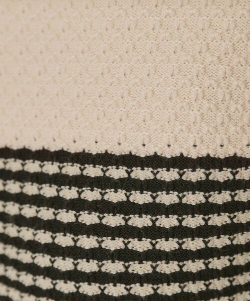 COUP DE CHANCE / クードシャンス ミニ丈・ひざ丈ワンピース | 【手洗い可】配色デザインニットワンピース | 詳細8