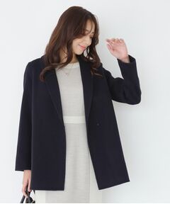 COUP DE CHANCE / クードシャンス ステンカラーコート | 【リバー仕立て／裏地無し】軽く羽織れるウールリバーコート
