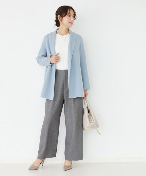 COUP DE CHANCE / クードシャンス ステンカラーコート | 【リバー仕立て／裏地無し】軽く羽織れるウールリバーコート | 詳細10