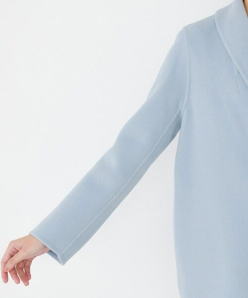 COUP DE CHANCE / クードシャンス ステンカラーコート | 【リバー仕立て／裏地無し】軽く羽織れるウールリバーコート | 詳細19