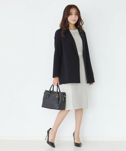 COUP DE CHANCE / クードシャンス ステンカラーコート | 【リバー仕立て／裏地無し】軽く羽織れるウールリバーコート | 詳細7