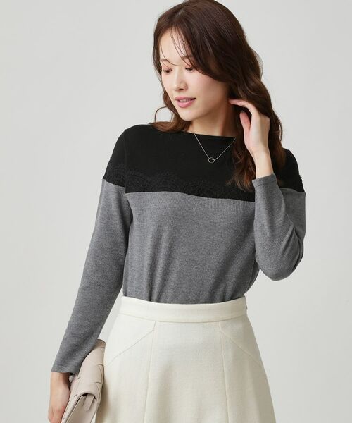 COUP DE CHANCE / クードシャンス ニット・セーター | 【手洗い可】カラーブロックニットトップス | 詳細2