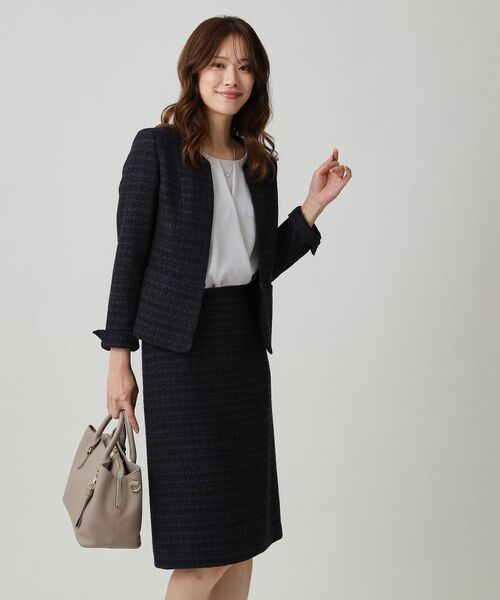 COUP DE CHANCE / クードシャンス ノーカラージャケット | 【日本製／セットアップ可】ファンシーツィードのノーカラージャケット | 詳細10