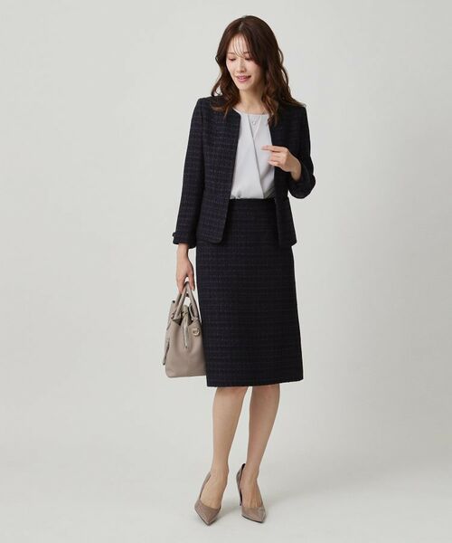 COUP DE CHANCE / クードシャンス ノーカラージャケット | 【日本製／セットアップ可】ファンシーツィードのノーカラージャケット | 詳細11