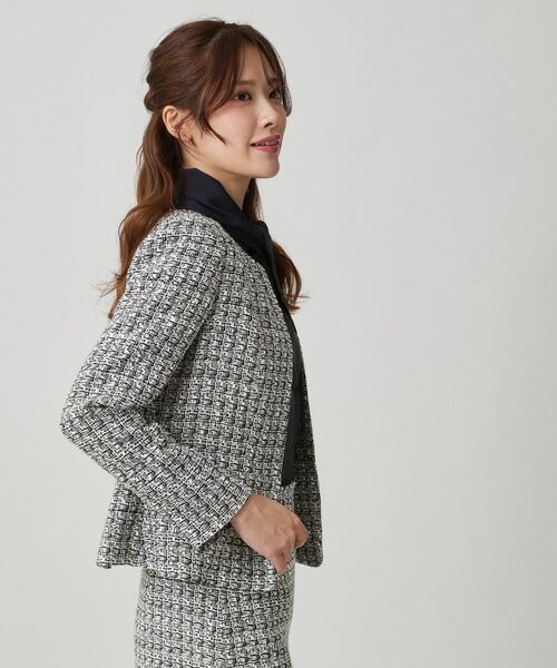 COUP DE CHANCE / クードシャンス ノーカラージャケット | 【日本製／セットアップ可】ファンシーツィードのノーカラージャケット | 詳細13