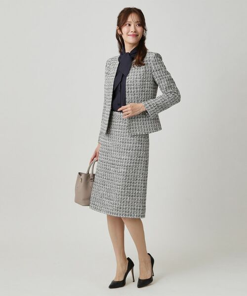 COUP DE CHANCE / クードシャンス ノーカラージャケット | 【日本製／セットアップ可】ファンシーツィードのノーカラージャケット | 詳細15