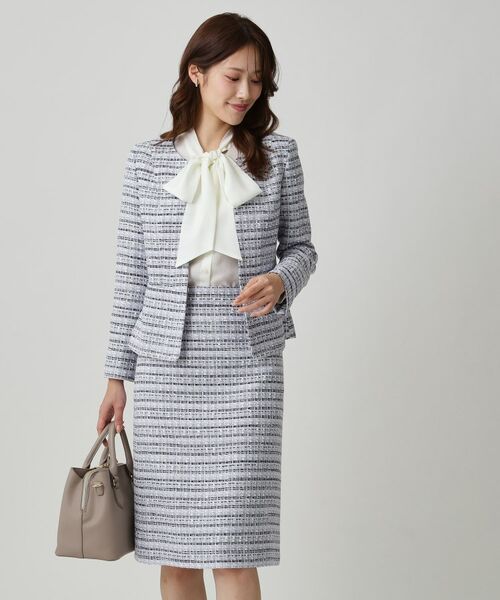 COUP DE CHANCE / クードシャンス ノーカラージャケット | 【日本製／セットアップ可】ファンシーツィードのノーカラージャケット | 詳細5