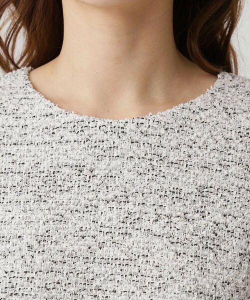 COUP DE CHANCE / クードシャンス ミニ丈・ひざ丈ワンピース | 【手洗い可/日本製/伸縮性】ツイード見えワンピース | 詳細12