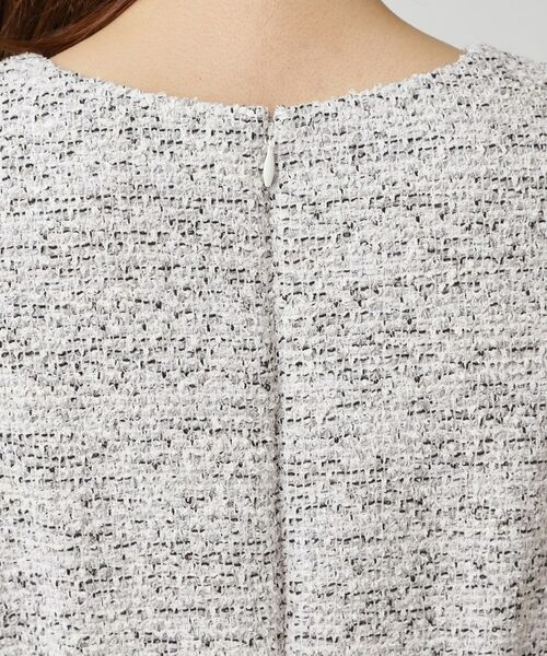 COUP DE CHANCE / クードシャンス ミニ丈・ひざ丈ワンピース | 【手洗い可/日本製/伸縮性】ツイード見えワンピース | 詳細13