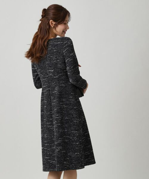 COUP DE CHANCE / クードシャンス ミニ丈・ひざ丈ワンピース | 【手洗い可/日本製/伸縮性】ツイード見えワンピース | 詳細2