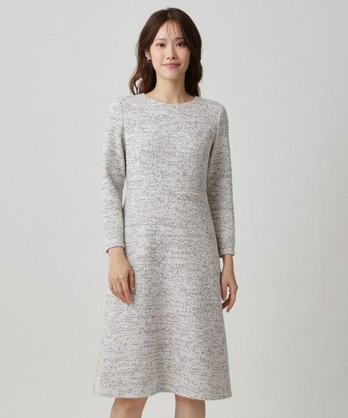 COUP DE CHANCE / クードシャンス ミニ丈・ひざ丈ワンピース | 【手洗い可/日本製/伸縮性】ツイード見えワンピース | 詳細9