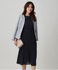 COUP DE CHANCE / クードシャンス ミニ丈・ひざ丈ワンピース | 【一枚着／ジャケットイン】プリーツワンピース