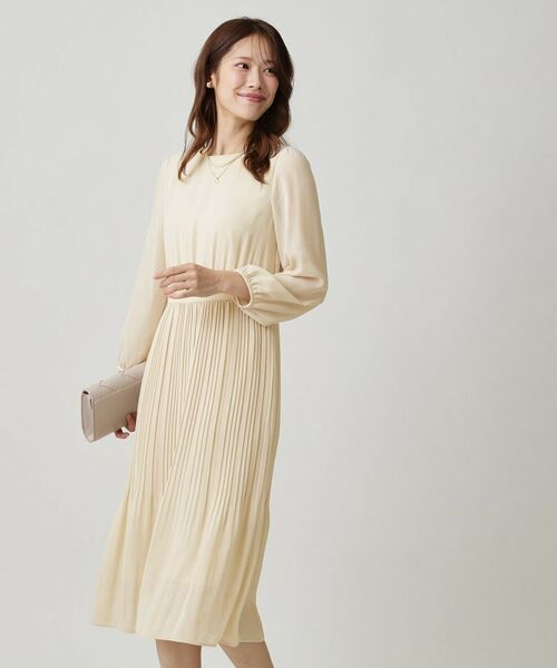 COUP DE CHANCE / クードシャンス ミニ丈・ひざ丈ワンピース | 【一枚着／ジャケットイン】プリーツワンピース | 詳細1