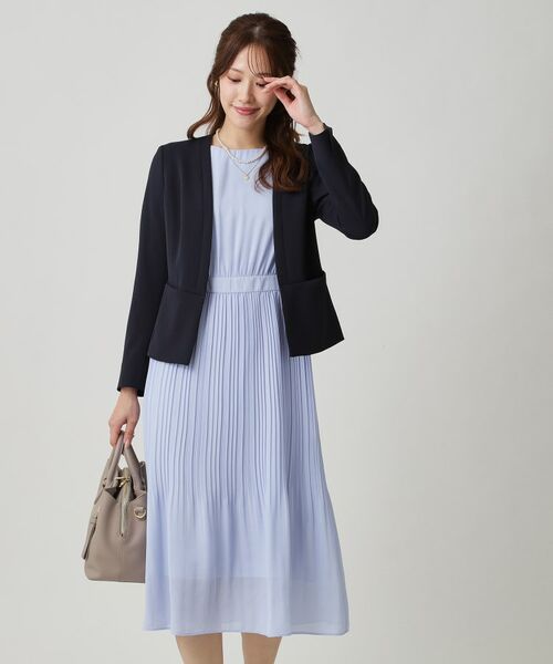 COUP DE CHANCE / クードシャンス ミニ丈・ひざ丈ワンピース | 【一枚着／ジャケットイン】プリーツワンピース | 詳細11