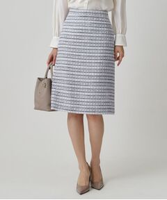 COUP DE CHANCE / クードシャンス スカート | 【日本製／セットアップ】ファンシーツィードのセミAラインスカート