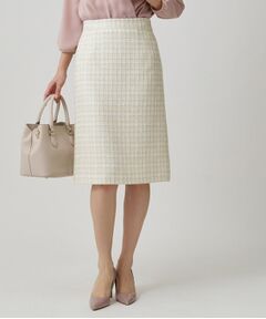 COUP DE CHANCE / クードシャンス スカート | 【日本製／セットアップ】ファンシーツィードのセミAラインスカート