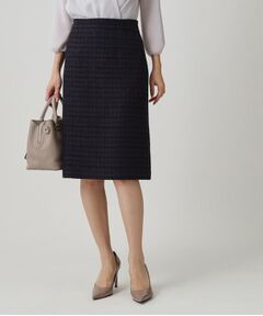 COUP DE CHANCE / クードシャンス スカート | 【日本製／セットアップ】ファンシーツィードのセミAラインスカート