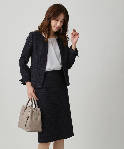 COUP DE CHANCE / クードシャンス スカート | 【日本製/セットアップ】ファンシーツィードのセミAラインスカート | 詳細10