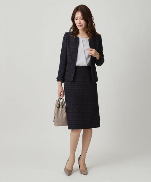 COUP DE CHANCE / クードシャンス スカート | 【日本製/セットアップ】ファンシーツィードのセミAラインスカート | 詳細11