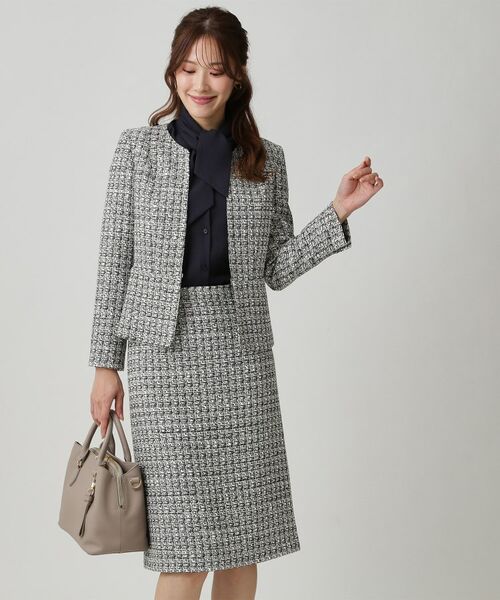 COUP DE CHANCE / クードシャンス スカート | 【日本製/セットアップ】ファンシーツィードのセミAラインスカート | 詳細14