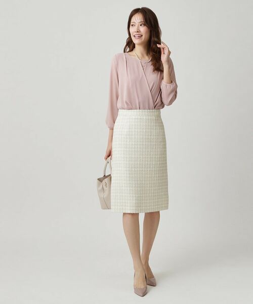 COUP DE CHANCE / クードシャンス スカート | 【日本製/セットアップ】ファンシーツィードのセミAラインスカート | 詳細3