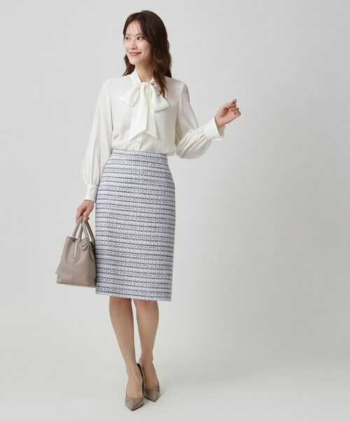 COUP DE CHANCE / クードシャンス スカート | 【日本製/セットアップ】ファンシーツィードのセミAラインスカート | 詳細7