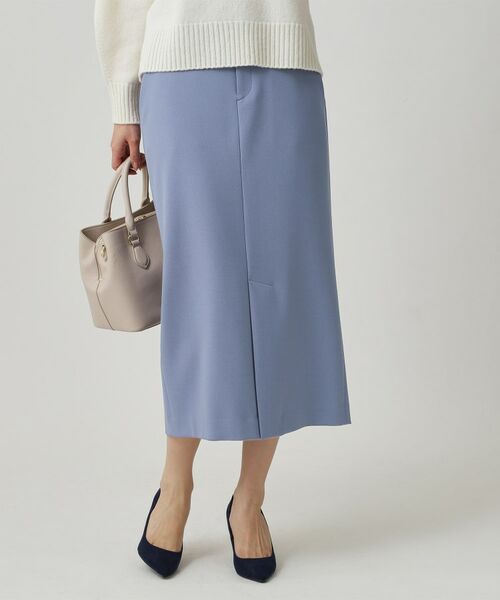 COUP DE CHANCE / クードシャンス ロング・マキシ丈スカート | 【手洗い可/日本製】ナロータイトスカート(ブルー(091))